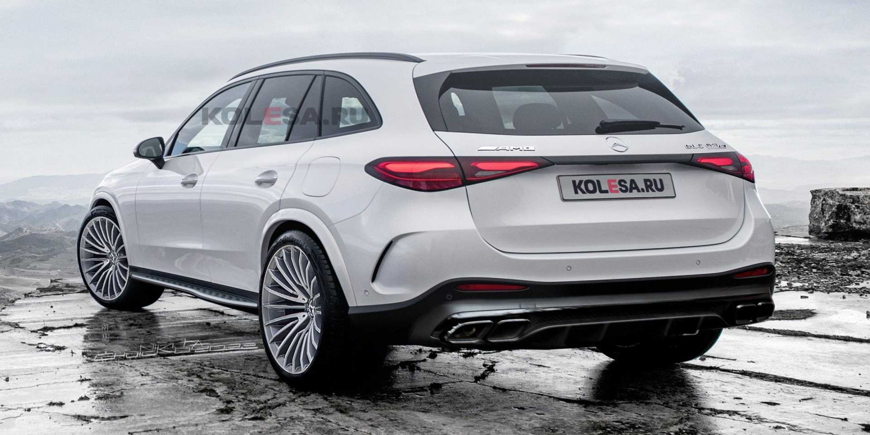 Mercedes-AMG GLC  (): Rendering zeigt Vierzylinder-Zukunft